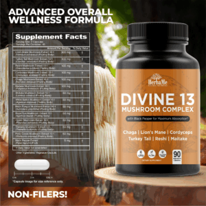 Nootropic Brain Supplements for Memory and Focus, Immune System Support, 90 Capsules